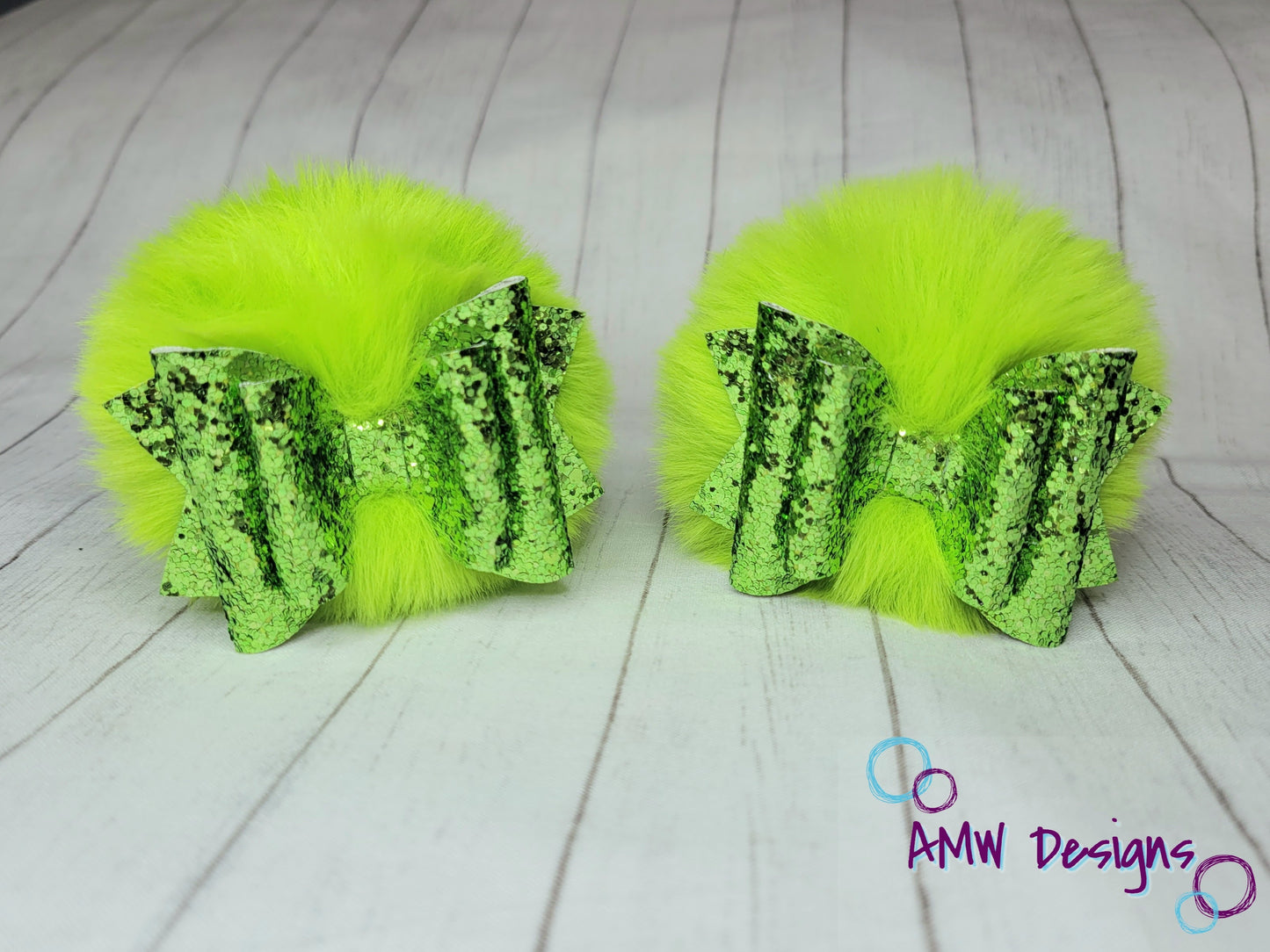 Lime Green Pom Piggies