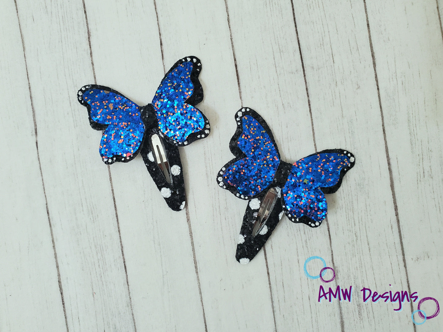 Blue Butterfly Snap Clip