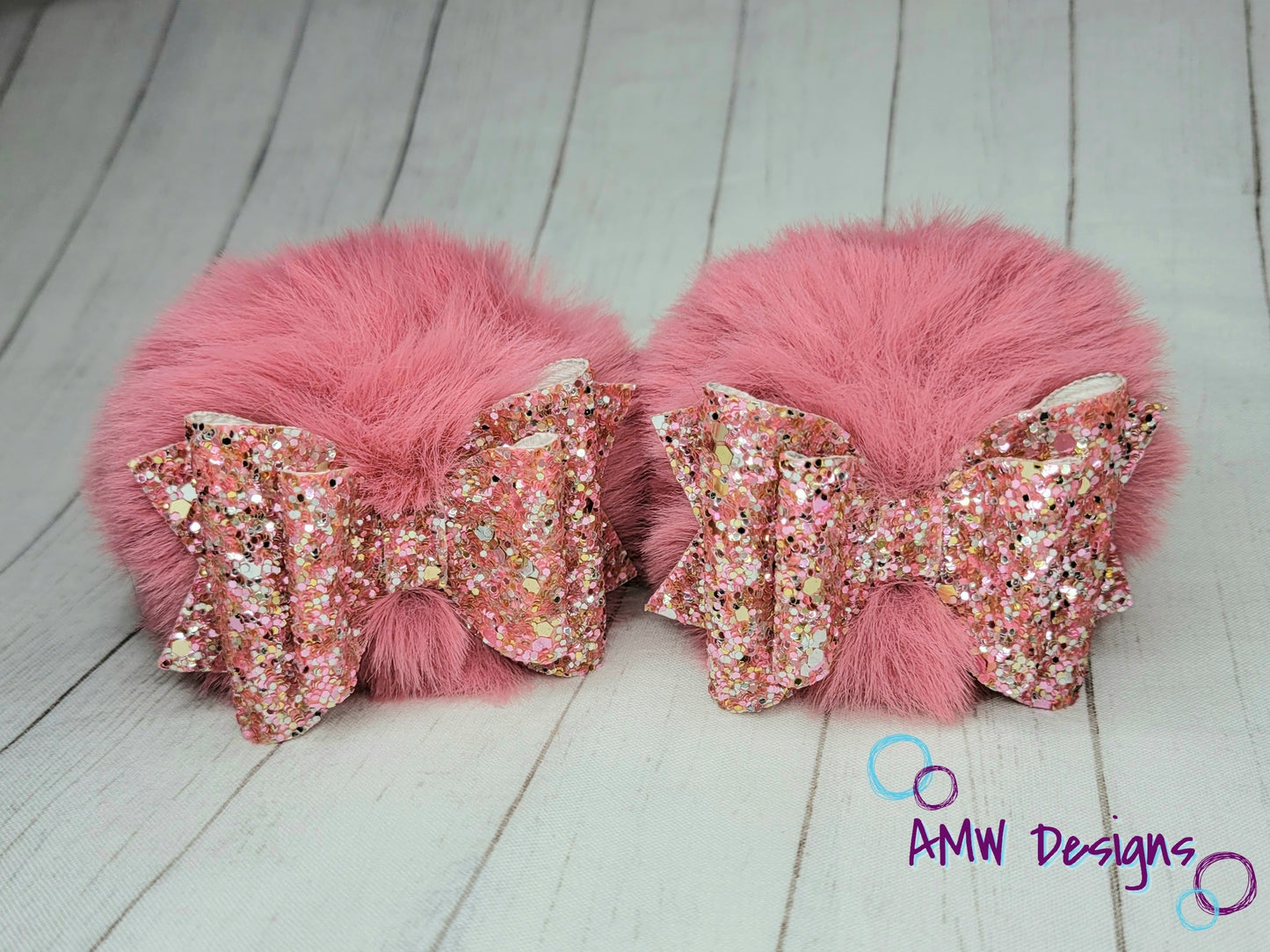 Blush & Gold Pom Piggies