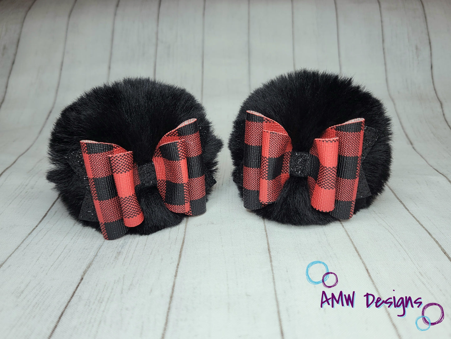 Red Buffalo Plaid Pom Piggies