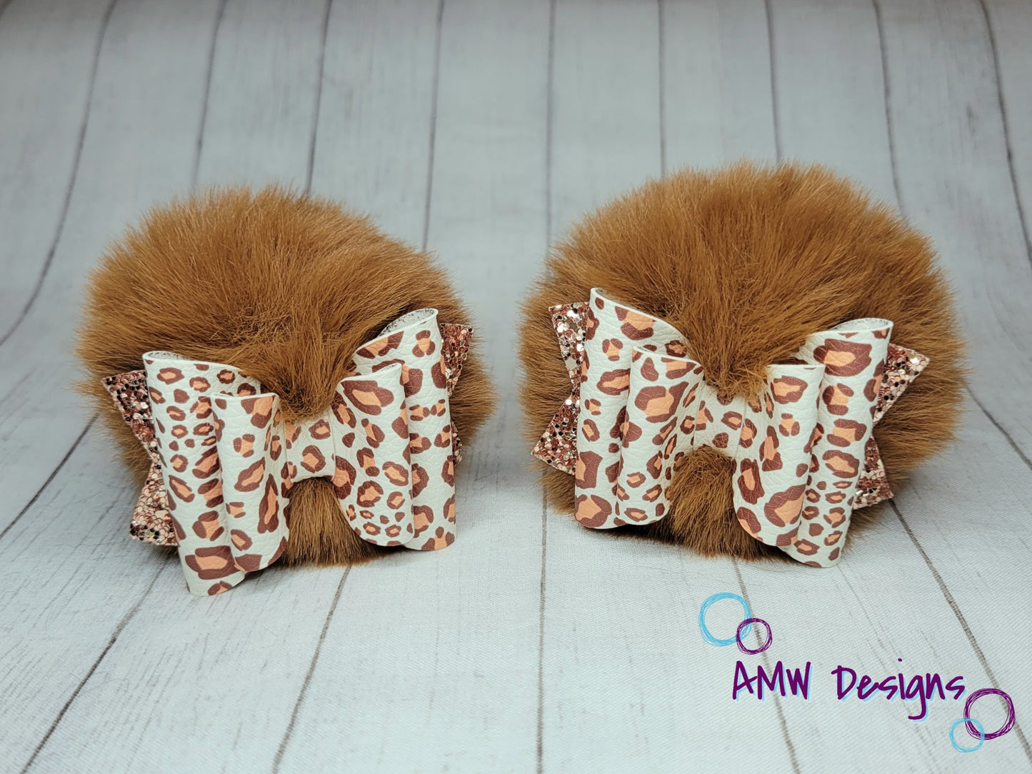 Copper Cheetah Pom Piggies