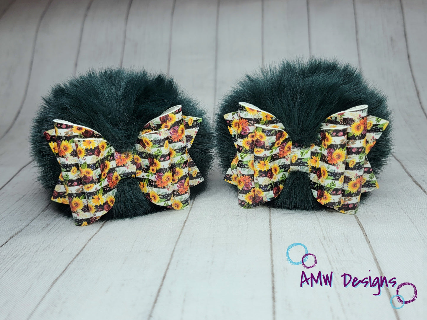 Sunflower Stripe Pom Piggies