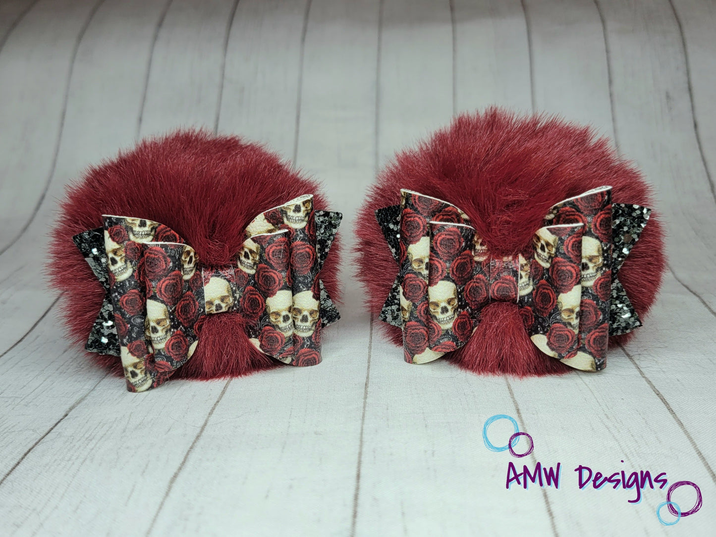 Roses & Skulls Pom Piggies