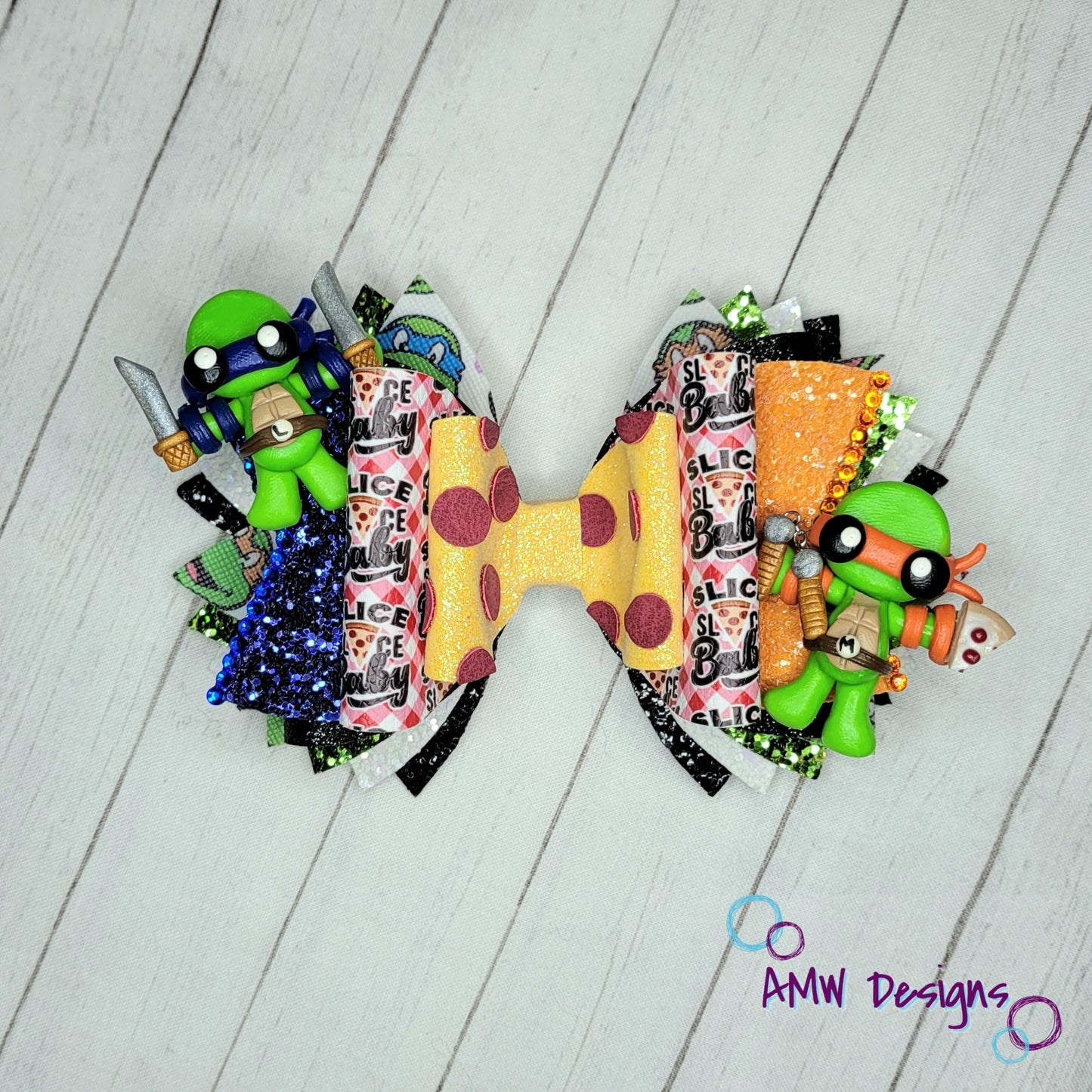 TMNT Turtles XL Pigtail Bows