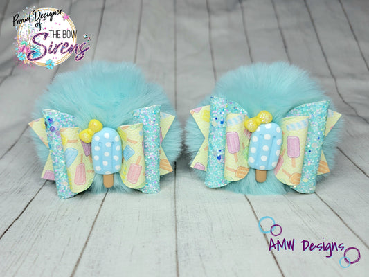 Blue Popsicle Pom Piggies