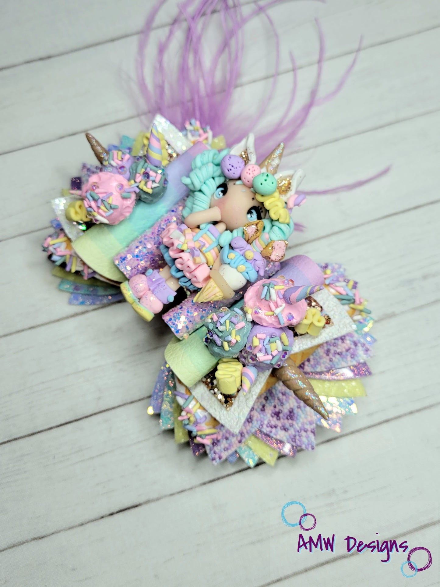 Unicorn Ice Cream Dream Bow