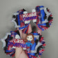 "My Dad is Clever, like Spiderman" XL Pigtail Bows